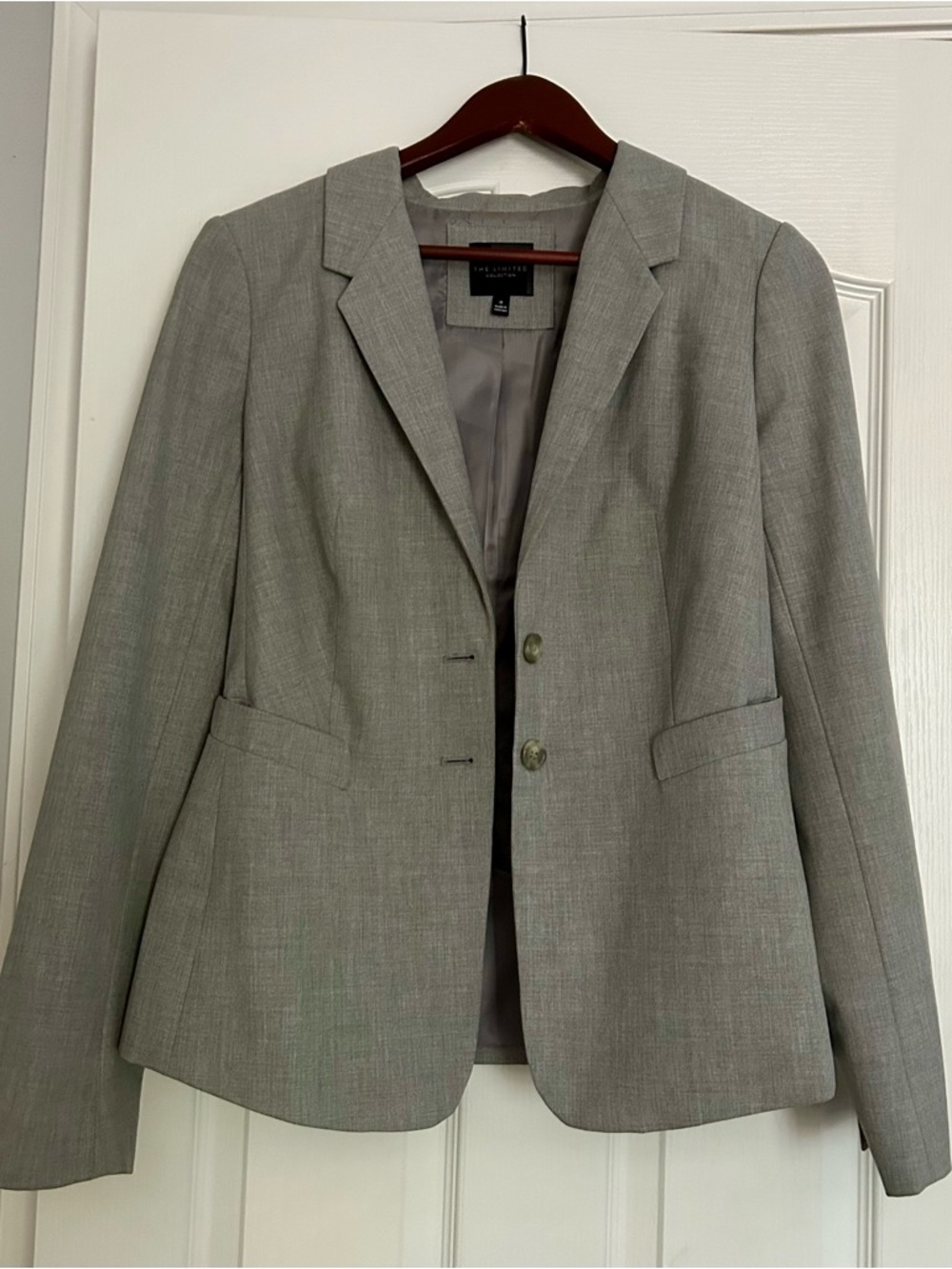 The Limited Gray Fitted Blazer